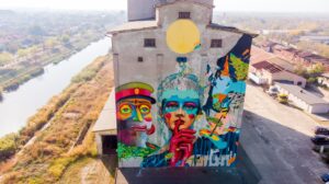 Timișoara, "Memoriile Cetății". Colaborare cu IRLO – Alex a realizat partea din centru-dreapta muralului